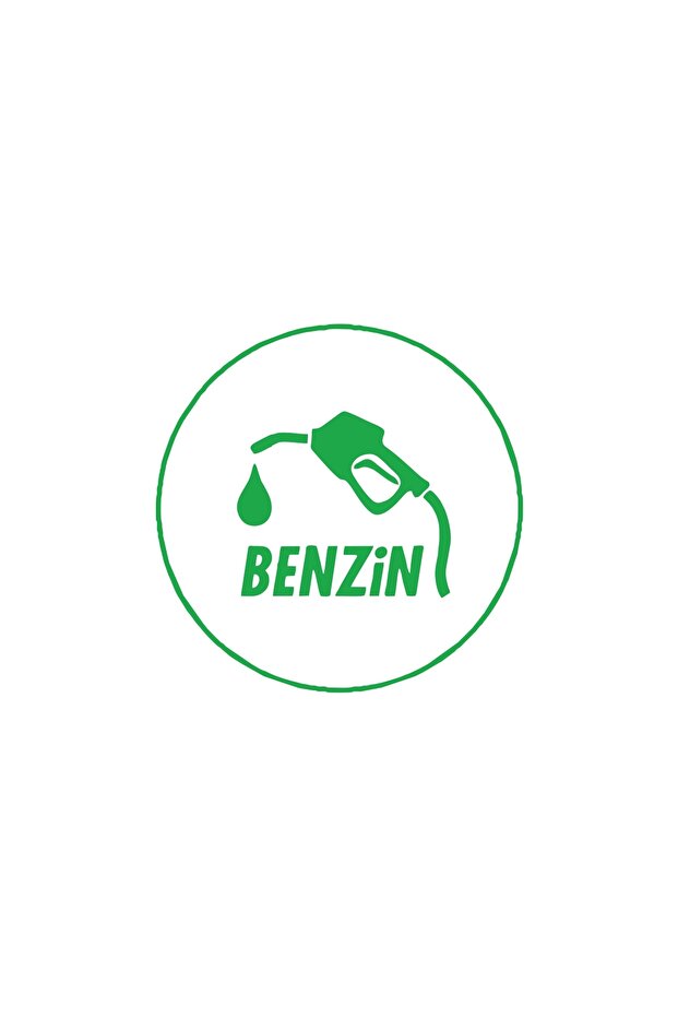 Gasoline Car Sticker 17X17 cm Green