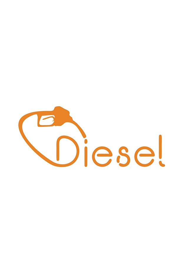 Diesel Car Sticker 17X17 cm Orange