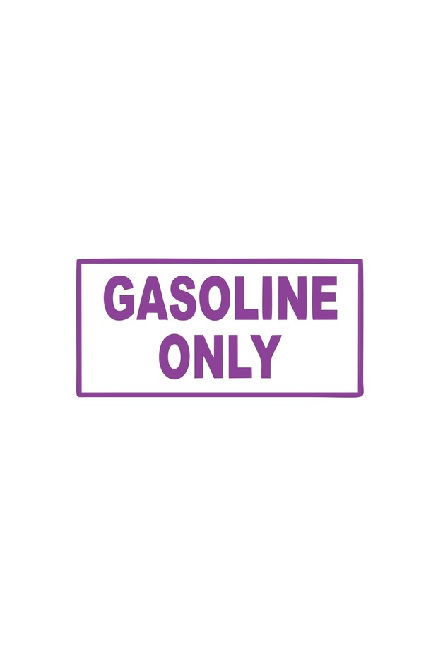 Gasoline Only Car Sticker 17X17 cm Purple