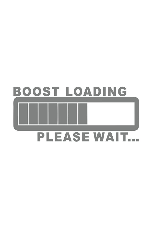 ملصق سيارة Boost Loading مقاس 17x17 سم باللون الرمادي