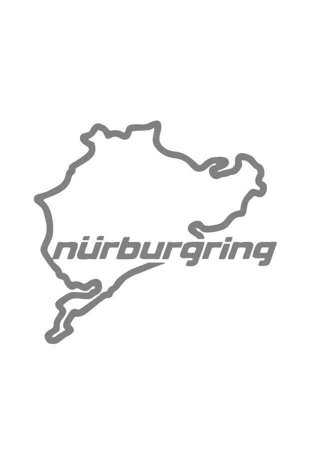 Nürburgring Car Sticker 17X17 cm Gray