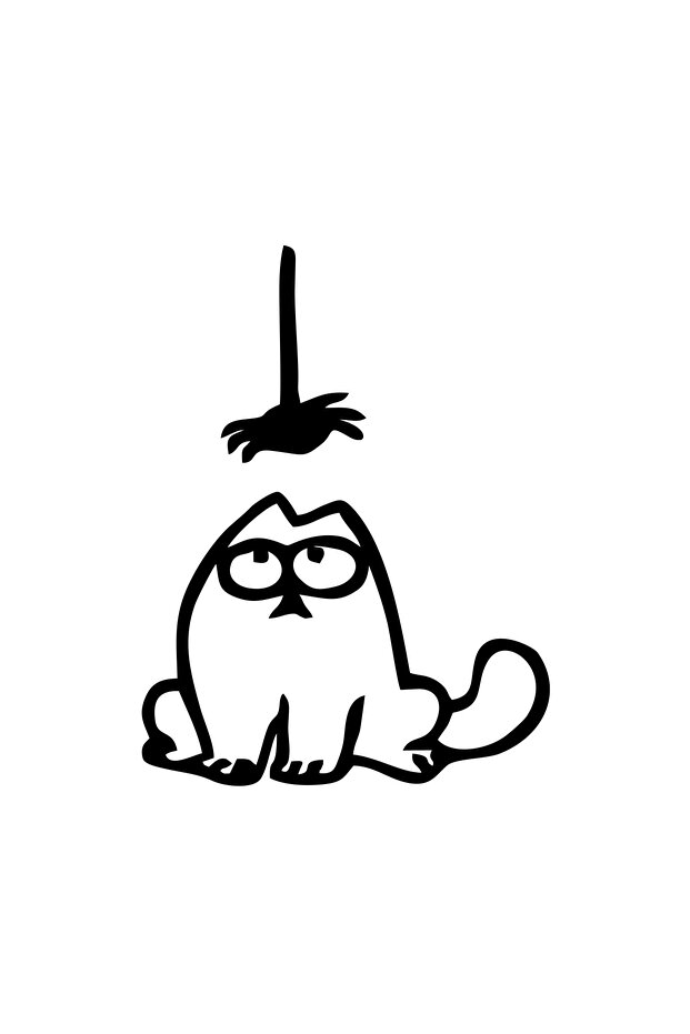 Funny Cat Car Sticker 17X17 cm Black