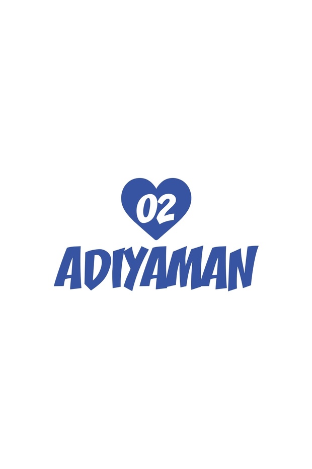 Heart 02 Adiyaman Car Sticker 17X17 cm Blue