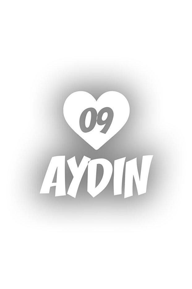 Heart 09 Aydın Car Sticker 17X17 cm White