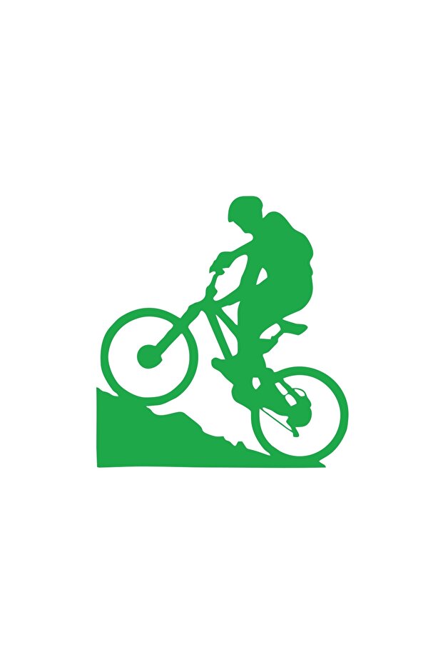 Bicycle Car Sticker 17X17 cm Green