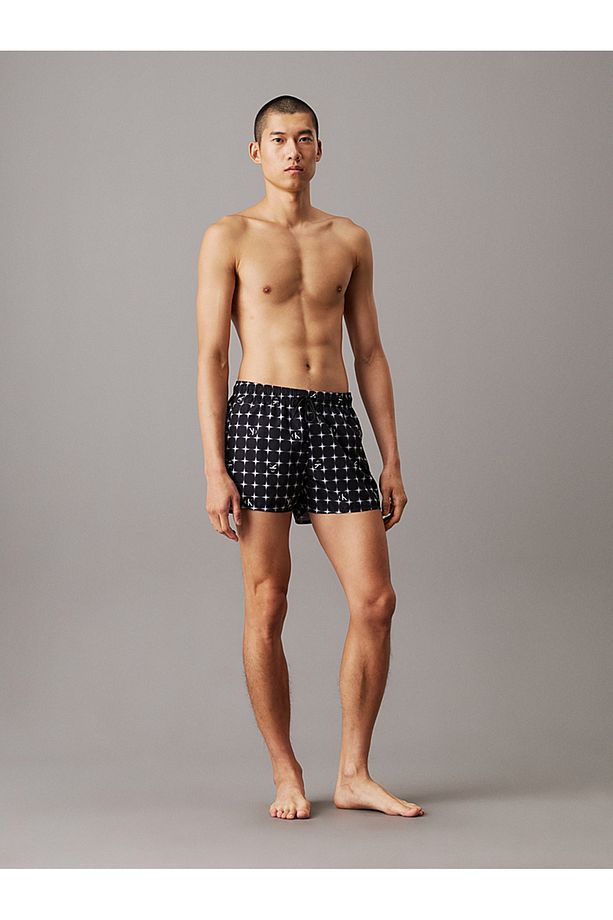 Short Drawstring Swim Shorts - CK Monogram - 4