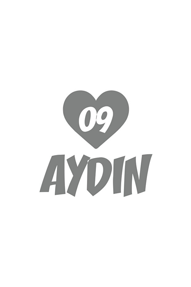 Heart 09 Aydın Car Sticker 17X17 cm Gray