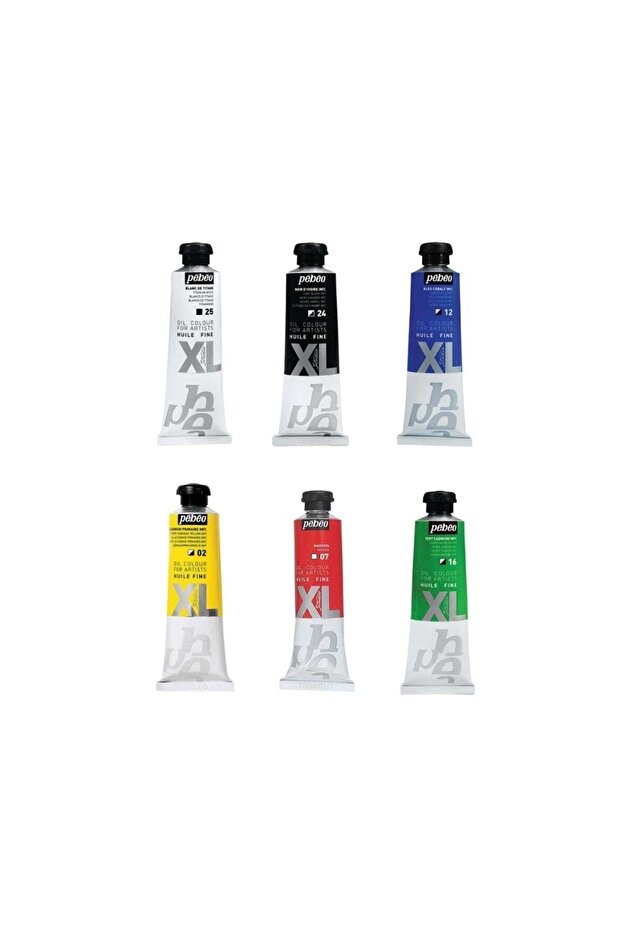 Huile Fine Xl Yağlı Boya 37ml 6'lı Set Ana Renkler - 1