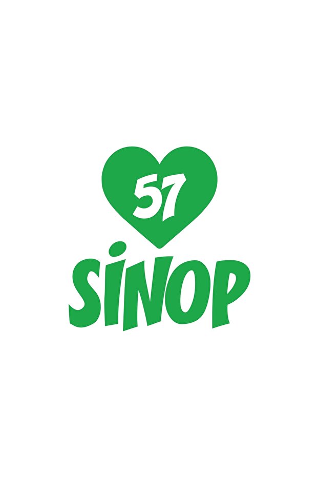 Heart 57 Sinop Car Sticker 17X17 cm Green