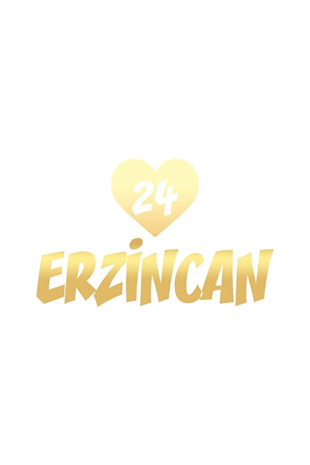 Heart 24 Erzinjan Car Sticker 17X17 cm Gold