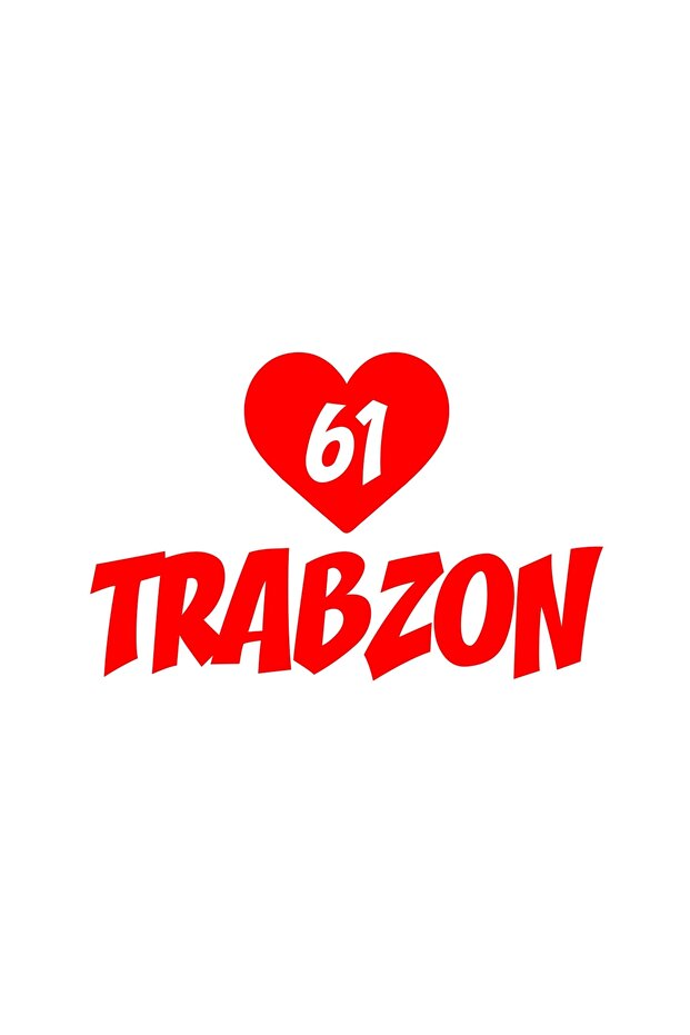 Heart 61 Trabzon Car Sticker 17X17 cm Red