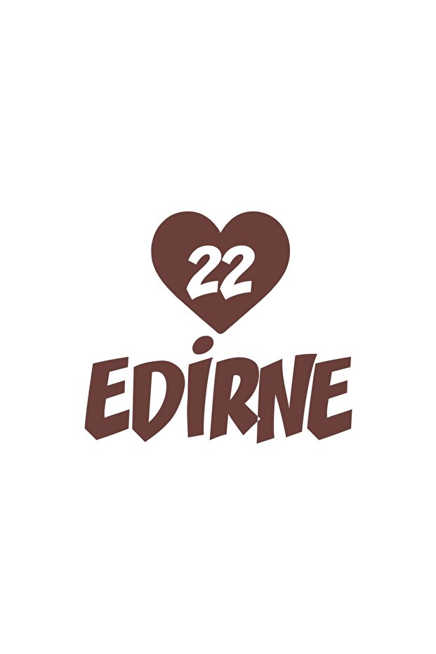Heart 22 Edirne Car Sticker 17X17 cm Brown