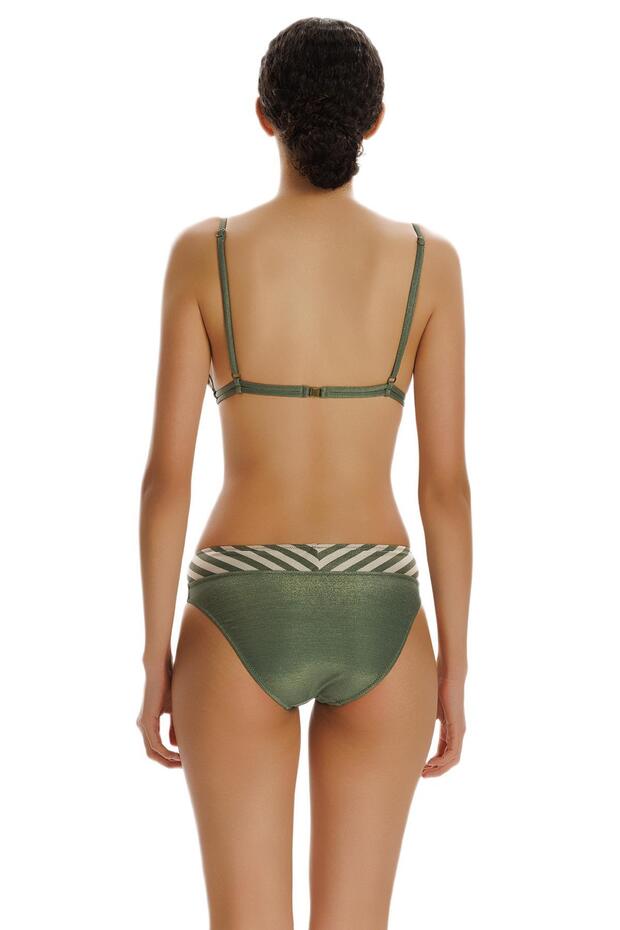 Zeki Desenli Üçgen Bikini Takımı - 6
