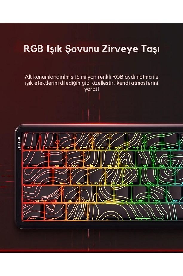 Ajazz AK680 Max HE Kablolu Manyetik Switch Klavye-8000Hz-0.125Ms - 6
