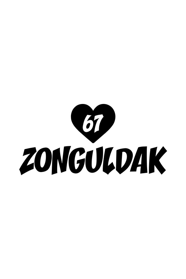 Heart 67 Zonguldak Car Sticker 17X17 cm Black