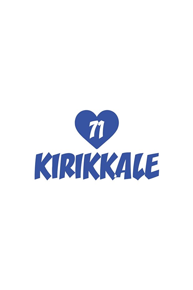 Hearted 71 Kırıkkale Car Sticker 17X17 cm Blue