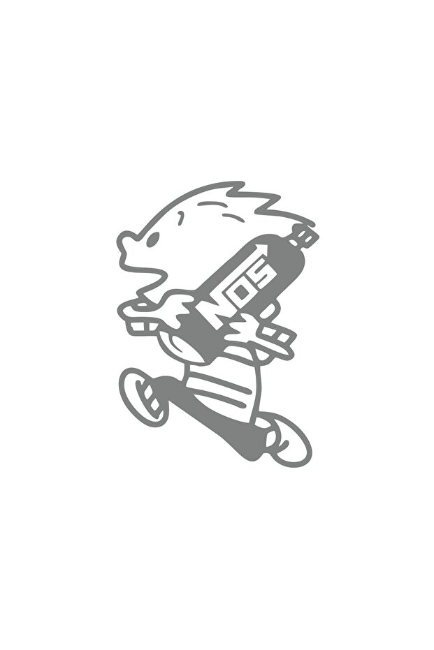Nos Carrying Nos Child Car Sticker 17X17 cm Gray