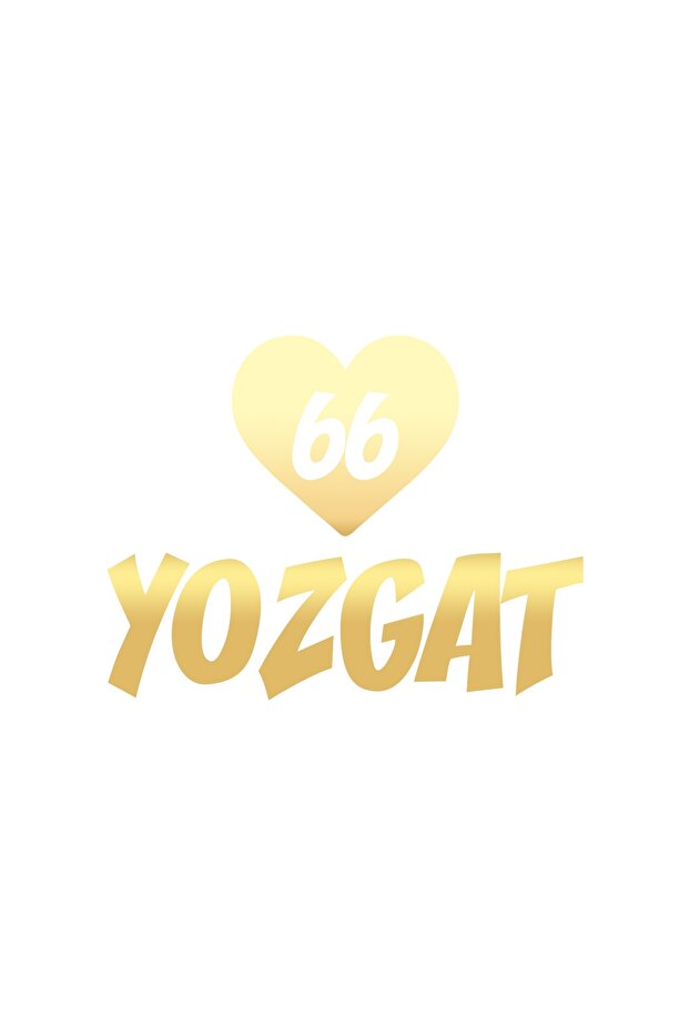Hearted 66 Yozgat Car Sticker 17X17 cm Gold