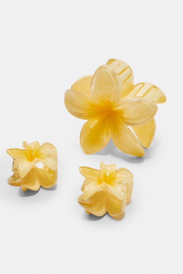 3'lü çiçekli toka seti - 5