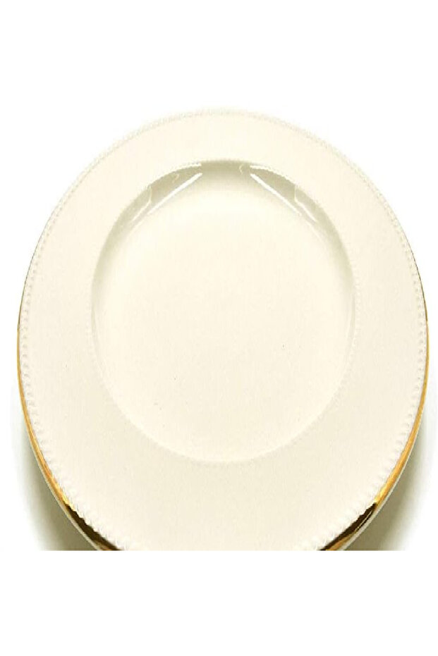 Round Platter 30.5 cm – Gold & White Elegant Serveware