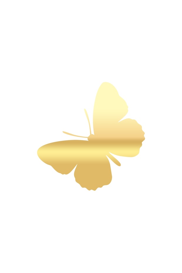 Butterfly Car Sticker 17X17 cm Gold