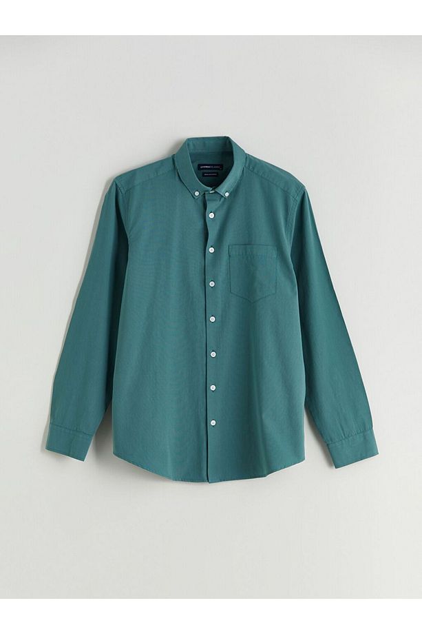 LCWAIKIKI Classic Regular Fit Uzun Kollu Poplin Erkek Gömlek - 1