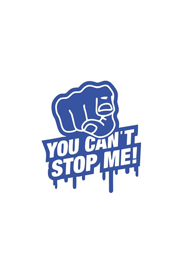 You Cant Stop Me Car Sticker 17X17 cm Blue