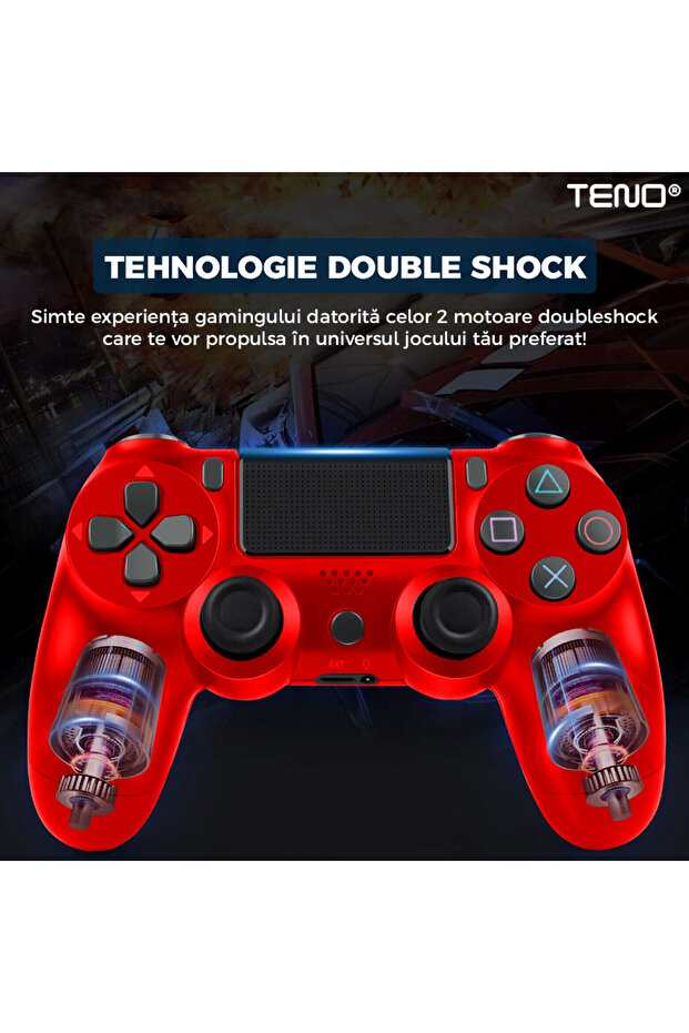 Wireless Controller For Console, Compatible Ps4/Ps5/Xbox/Switch/Pc, Red - 4
