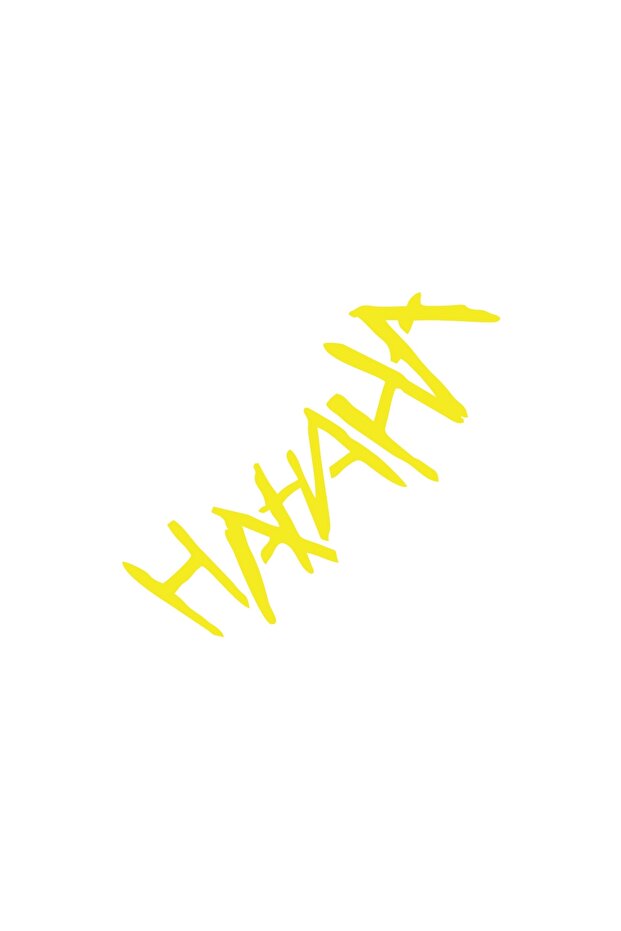 Hahah Car Sticker 17X17 cm Yellow