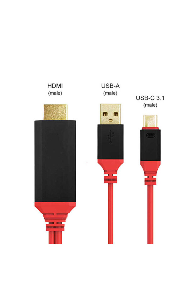 Black Type-C HDMI Cable Red Boxed-Btbm - 4