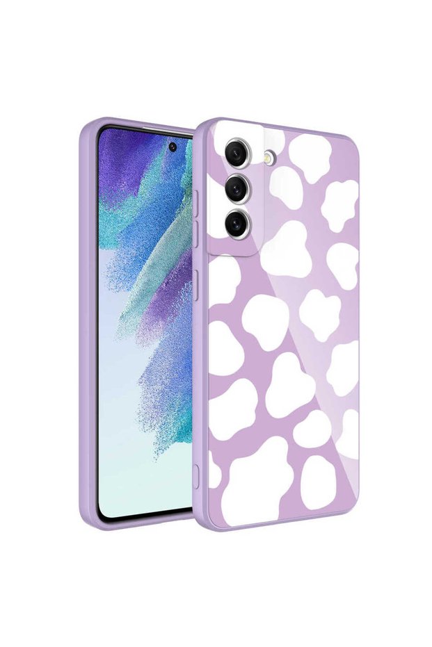 Galaxy S21 Fe Compatible Camera Protected Patterned Hard Silicone Klfs Epoxy Case-No6