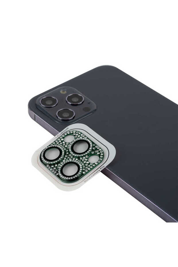واقي كاميرا CL-08 متوافق مع آيفون 12 برو ماكس متوافق مع آيفون 12 برو ماكس - أخضر داكن