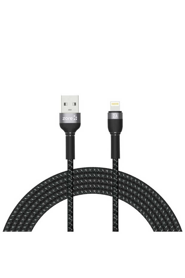 كابل USB Lightning من سلسلة Shira باللون الأسود بطول 3 أمتار