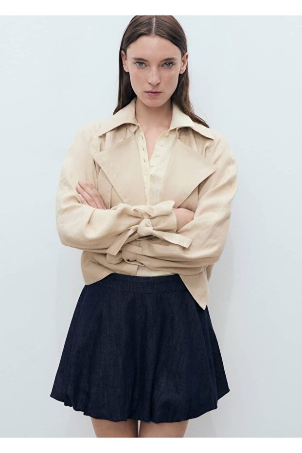 Denim balon etek - 1