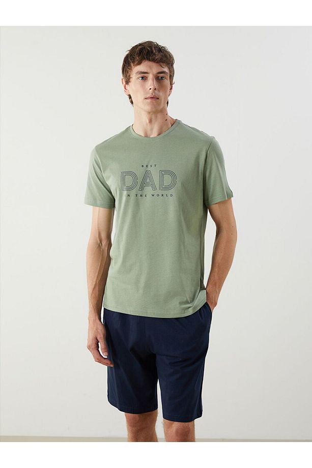 Standart Kalıp Erkek Şortlu Pijama Takımı - 1