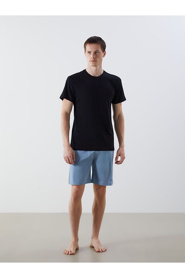 Slim Fit Erkek Pijama Alt Şort - 1