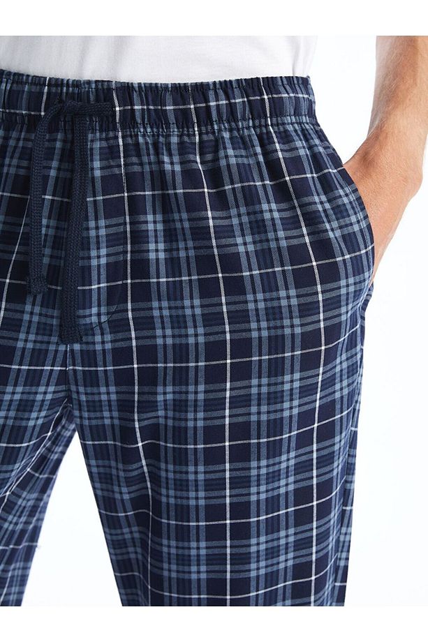 Standart Kalıp Ekose Erkek Pijama Alt - 3