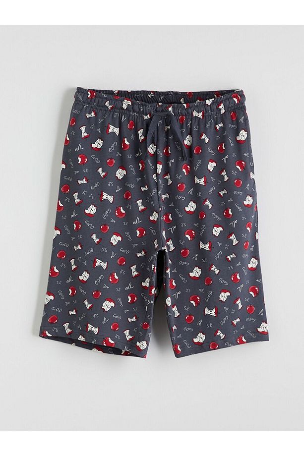 Standart Kalıp Erkek Şortlu Pijama Takımı - 8