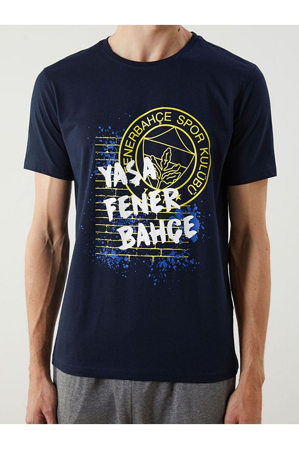 Standart Kalıp Fenerbahçe Baskılı Erkek Pijama Takımı - 3