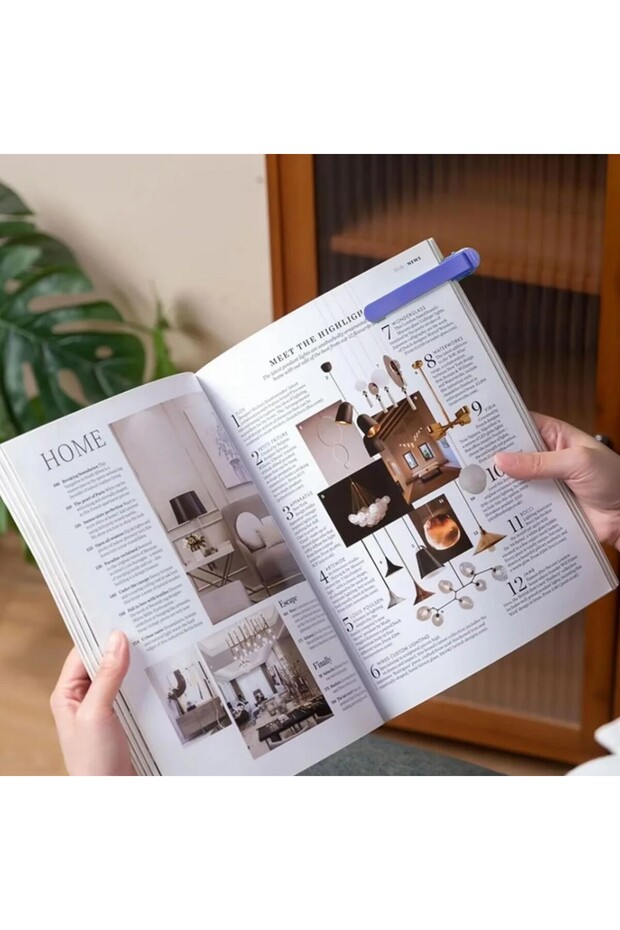 علامة لقراءة الكتب من السيليكون، أزرق، قطعة واحدة، - 5