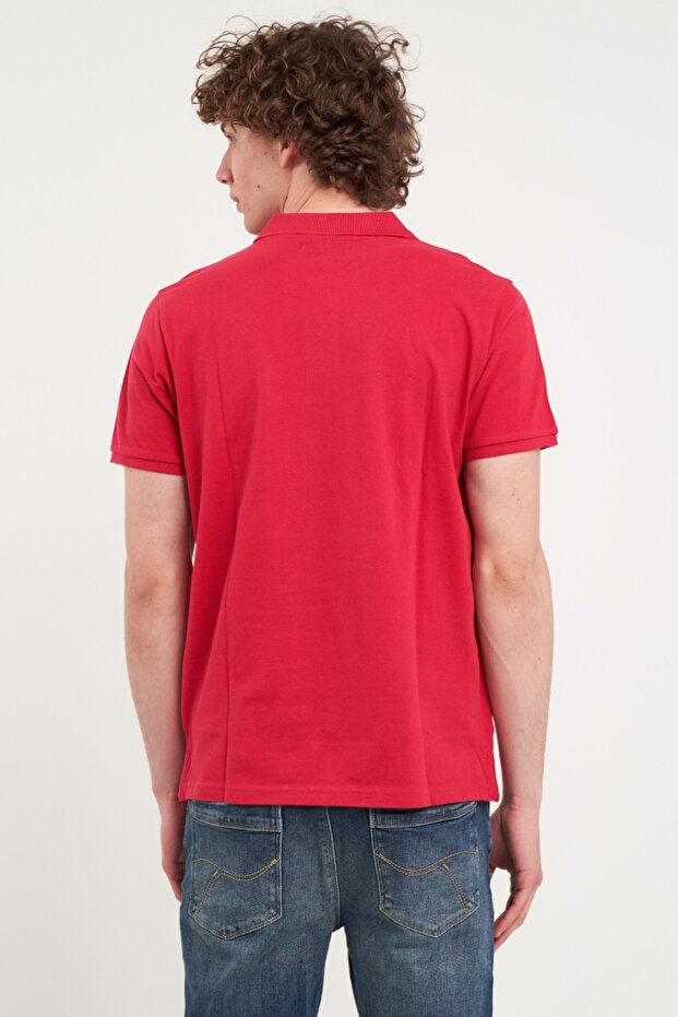 Men's solid color polo shirt - 4