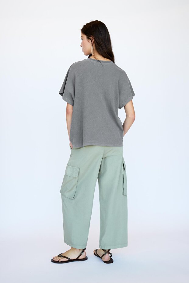 Oversize kısa kollu t-shirt - 5