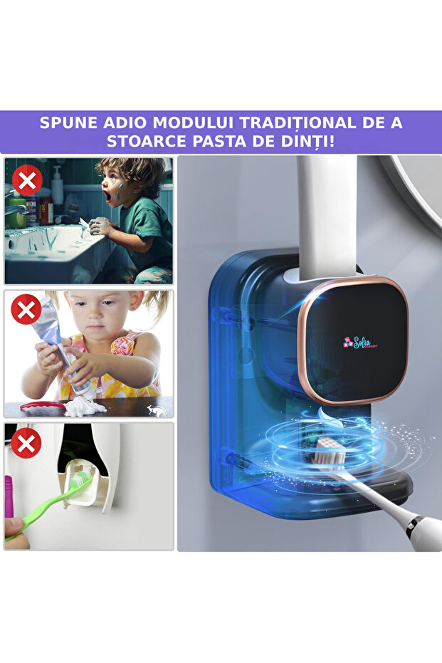 ® Automatic Toothpaste Dispenser, Sensor, 1200mAh, Black Core - 6