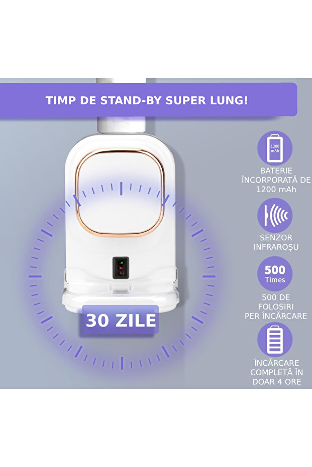 ® Automatic Toothpaste Dispenser, Sensor, 1200mAh, White Pearl - 8