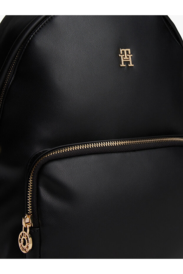 Women Black Popette Soft Dome Backpack - 3