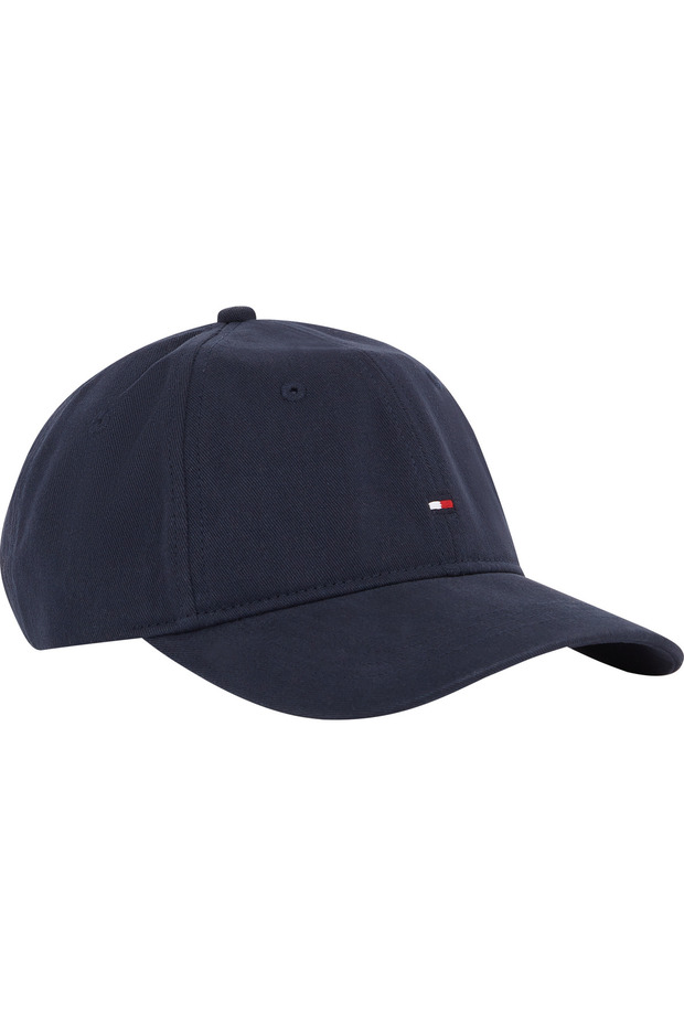 Women's Cotton Flag Logo Label Navy Blue Hat