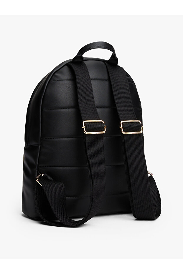Women Black Popette Soft Dome Backpack - 2