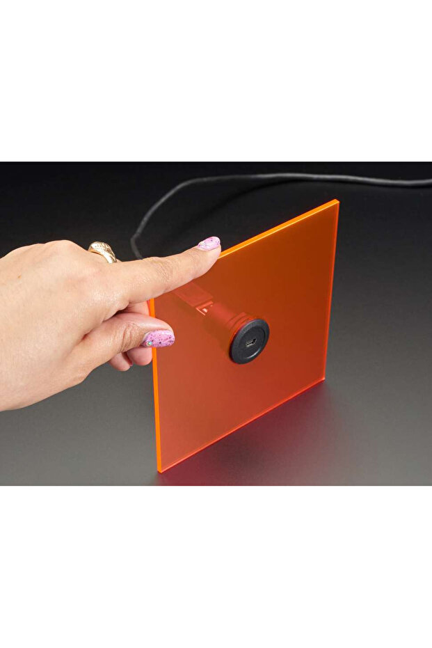 Micro USB B jack to USB A socket panel mount adapter - 1