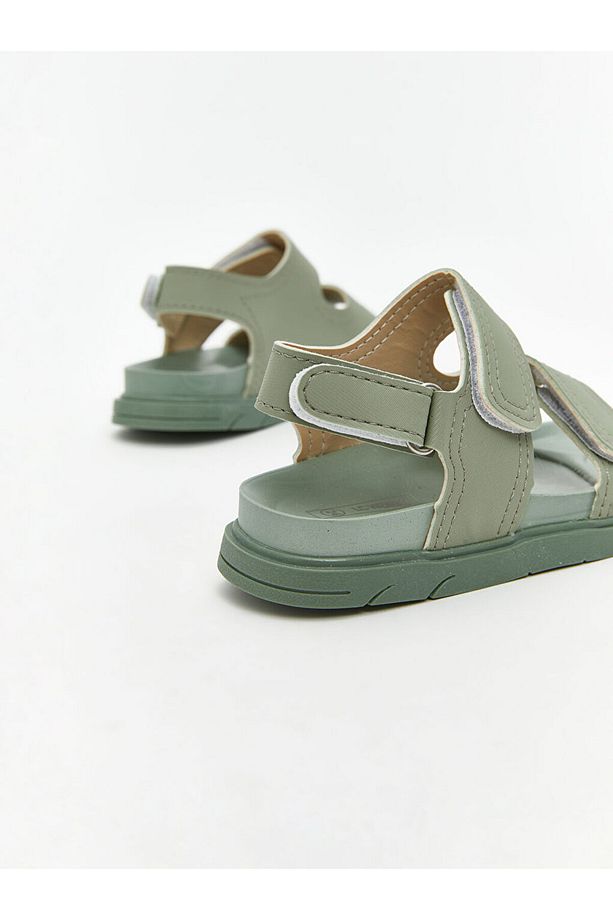 LCW STEPS Yeşil Çift Bantlı Cırt Cırtlı Erkek Bebek Sandalet - 5