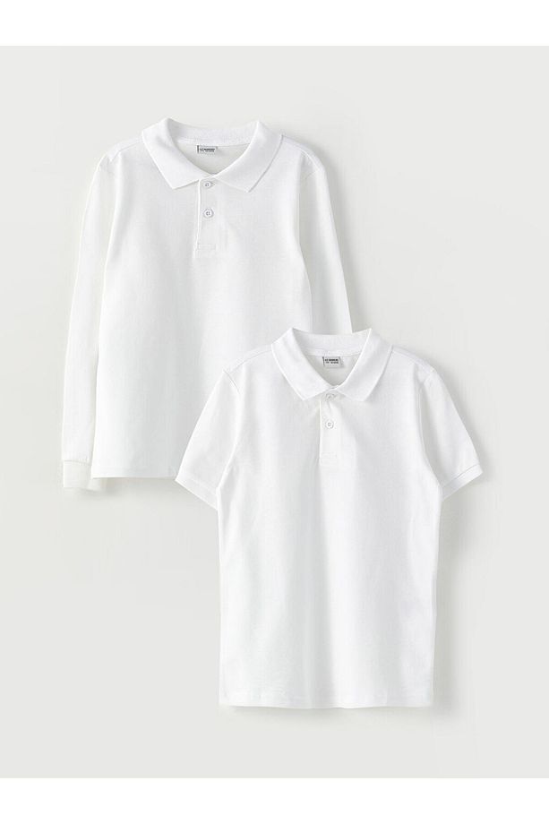 Polo Yaka Basic Erkek Çocuk Tişört 2'li - 1
